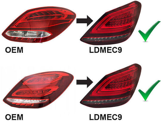 Πίσω Φαναρια Led Mercedes C Class W205 Sedan 2014-2018