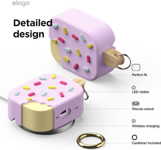Elago Ice Cream Hang Θήκη Σιλικόνης σε Λιλά χρώμα για Apple AirPods Pro 3
