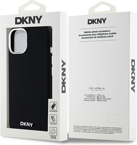 DKNY Rückseitencover Kunststoff / Silikon Schwarz für iPhone 14