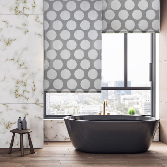 Relaxdays Shower Curtain Roller Gray