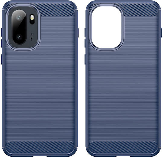 Techsuit Carbon Rückseite Umschlag Silikon Blau (OnePlus 15R)