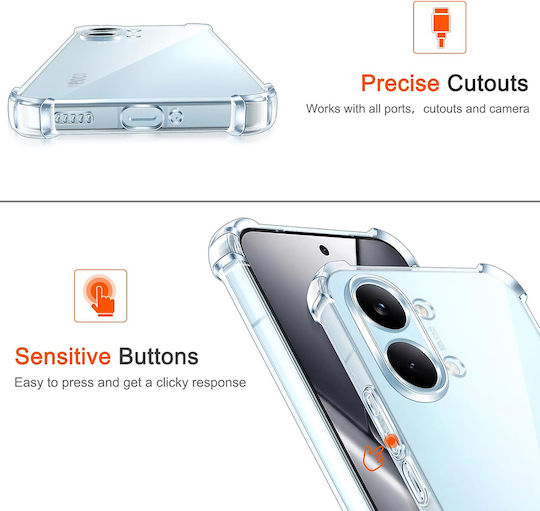 Techsuit Stoßfeste Rückseitenhülle aus Silikon Transparent für Poco X8 Pro Max