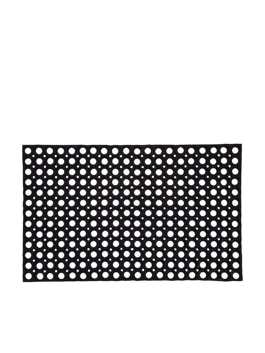 Excellent Houseware Fußmatte Eingang aus Gummi Schwarz 50x80cm