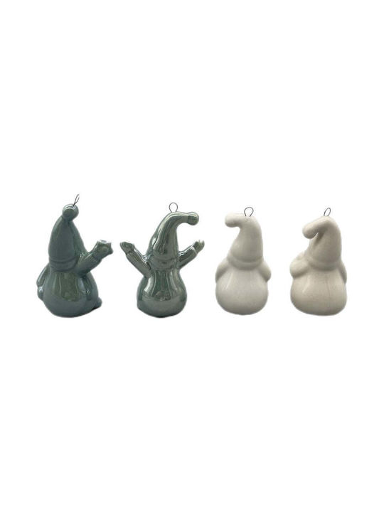 Keramischer Weihnachtsmann Weihnachtsbaumschmuck 7.8 Cm 1 Stück