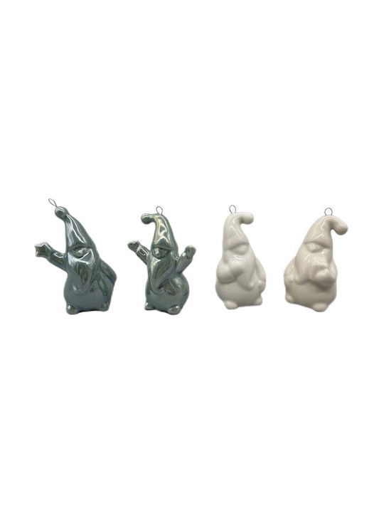 Keramischer Weihnachtsmann Weihnachtsbaumschmuck 7.8 Cm 1 Stück