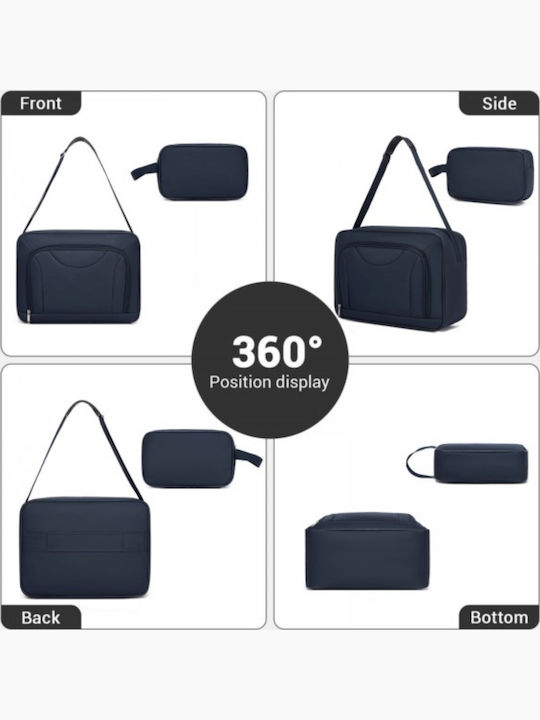 Miss Lulu Travel Suitcases Navy with 4 Wheels Set of 3 Pieces