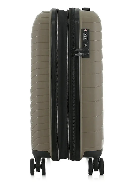 RCM Hard Beige Travel Suitcases with 4 Wheels