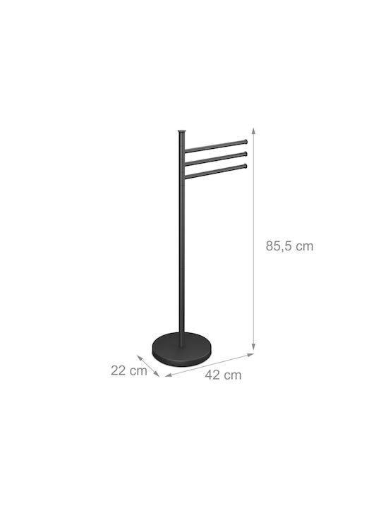 Relaxdays 85,5x42cm Inox Negru