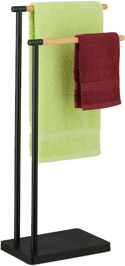 Relaxdays 78x36,5cm Inox Graue Badezimmerhaken & -halter