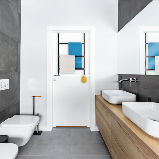 Relaxdays Suport Prosoape de Perete 85x54,5 cm Inox Gri