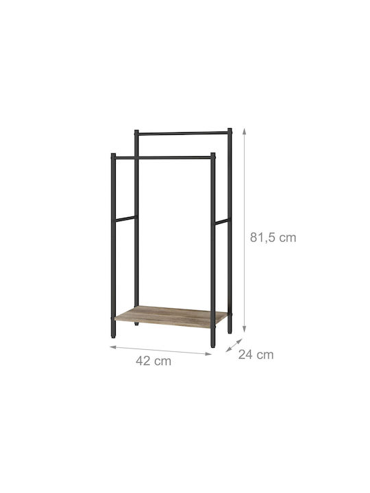 Relaxdays Relaxdays Badezimmerhaken & -halter 81,5x42cm Braune
