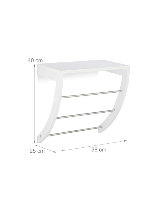 Relaxdays Suport Prosoape de Perete cu Șuruburi 40x38cm Inox Gri