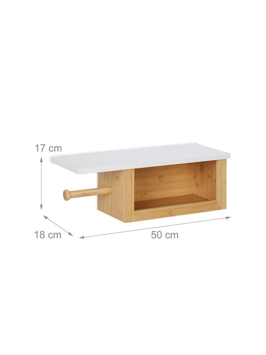Relaxdays Brown Bamboo Paper Holder 4052025462734