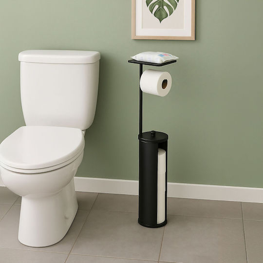 Relaxdays Suport De Hârtie Metalic Negru 4052025859367