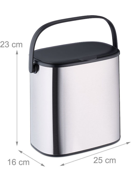 Relaxdays Coș De Baie Inox 5l Gri