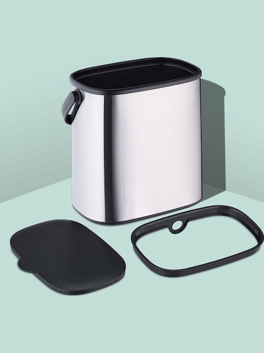 Relaxdays Coș De Baie Inox 5l Gri