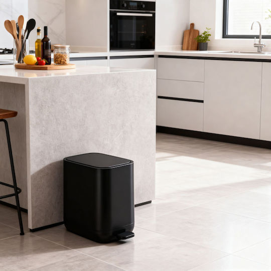 Relaxdays Kunststoff Badezimmer Behälter 7l Schwarz