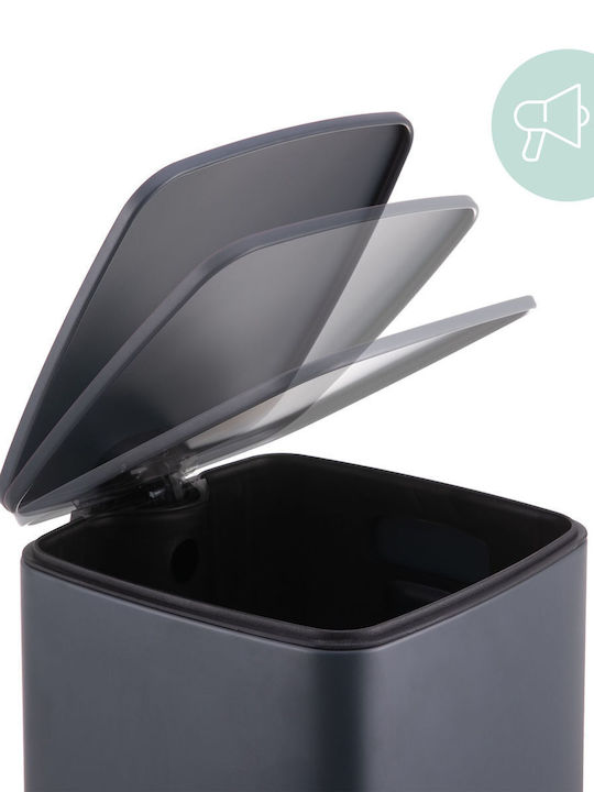 Relaxdays Kunststoff Badezimmer Behälter 12l Schwarzes