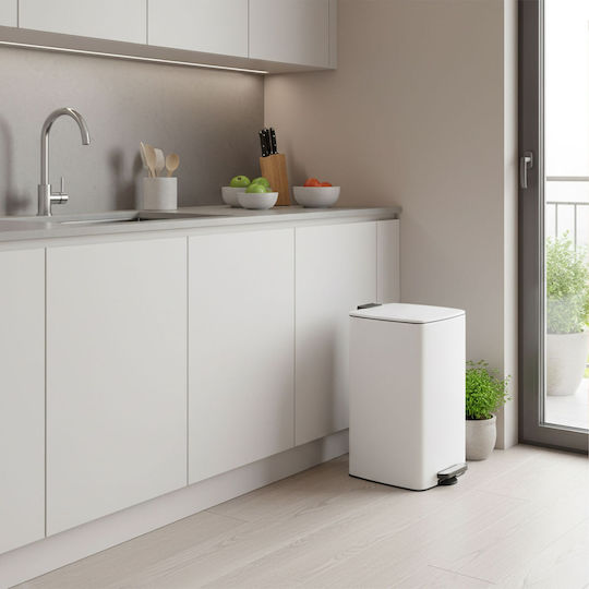 Relaxdays Kunststoff Badezimmer Behälter 30lt Weiß