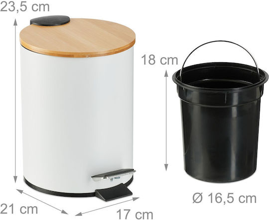 Relaxdays Kunststoff Badezimmer Behälter 3lt Schwarze