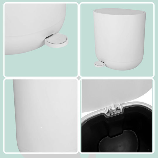 Relaxdays Coș De Baie Din Plastic 7l Alb