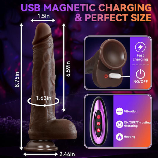 Ophelia's Dream Realistic Dildo with Scrotum and Suction Cup Black