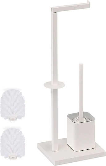Relaxdays Set Accesorii Baie Metalic Argintiu