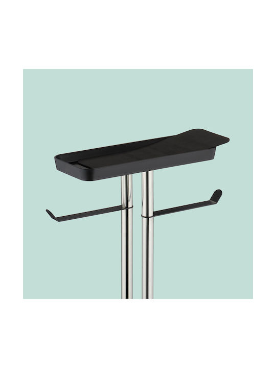 Relaxdays Relaxdays Badezimmerzubehör-Set Inox Schwarz