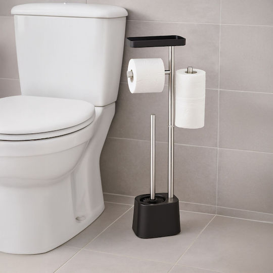 Relaxdays Set Accesorii Baie Inox Negru