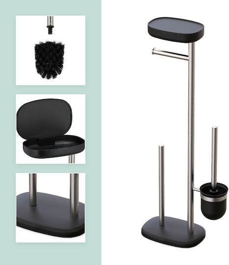 Relaxdays Set Accesorii Baie Inox Negru