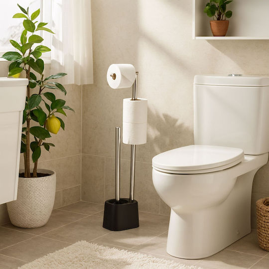 Relaxdays Set Accesorii Baie Inox Negru