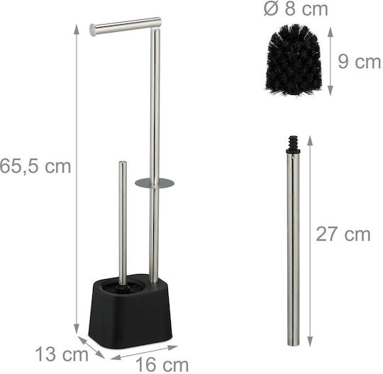 Relaxdays Set Accesorii Baie Inox Negru