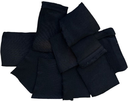 Bushcraft Char Cloth Amorsă Premium Pachet 10 Negre