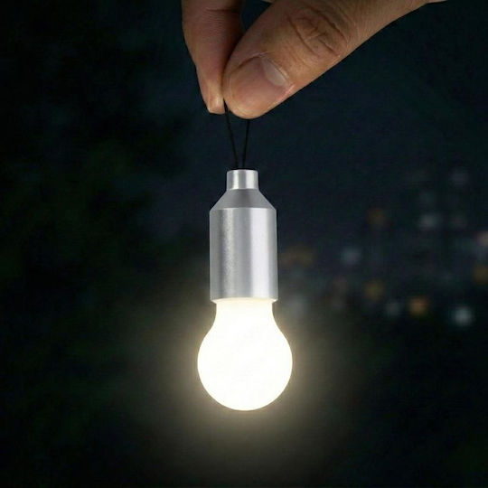 Grundig Λάμπα Led Μπαταρίας για Camping με Φακό Ασημί