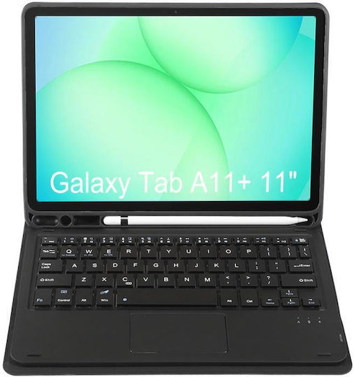 Flip Cover mit Tastatur Schwarz (Samsung Galaxy Tab A11 Plus)