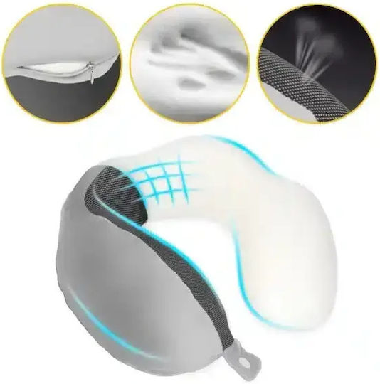 Ταξιδιού Μαξιλαράκι Ταξιδίου Memory Foam Μπλε