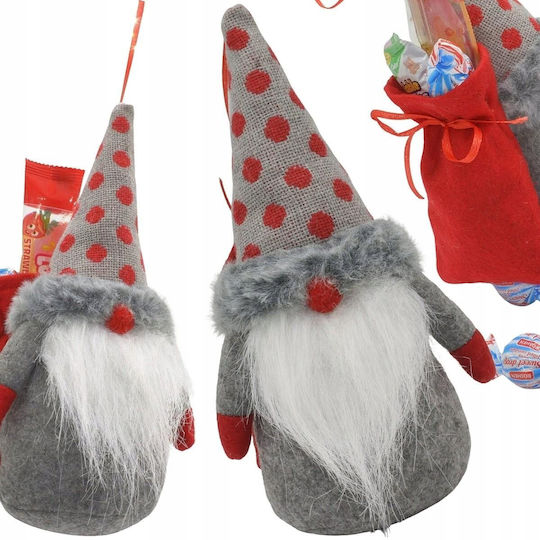 Decorative Gray Plastic Christmas Santa 20x11x10cm