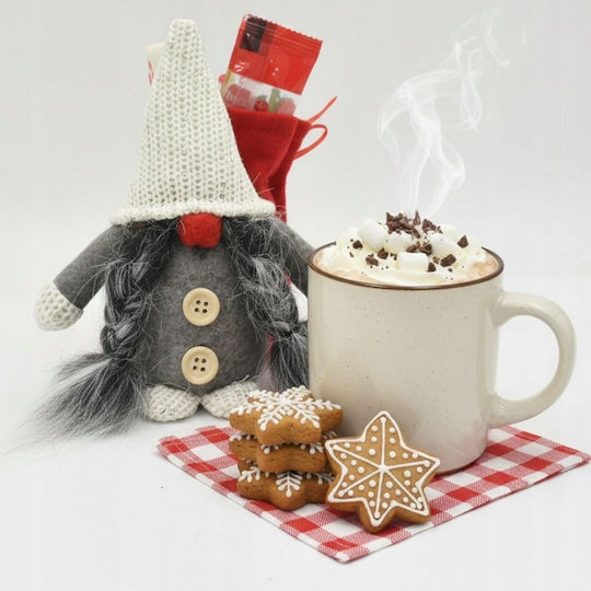 Decorative Gray Plastic Christmas Santa 15x10x9cm