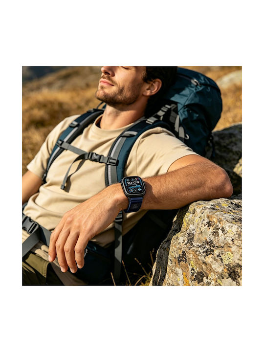 Tech-Protect Stoff Tragbare Bänder Marineblaue Für Apple Watch 8 / 9 / 10 / 11 / Se / Ultra (44 / 45 / 46 / 49 mm)