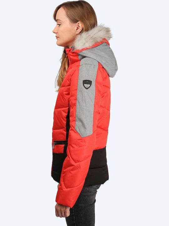Icepeak Electra Ia 53203512-645 Женско Яке за Ски и Сноуборд Червен