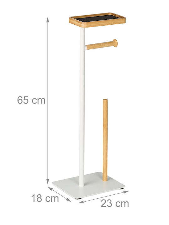Relaxdays Metal Bathroom Bin White
