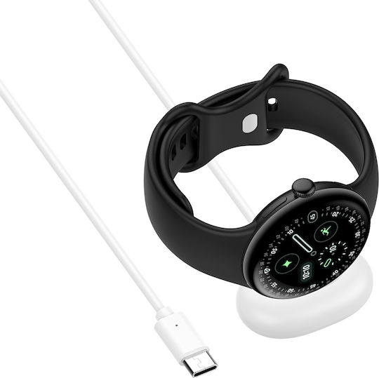 Techsuit Tragbarer Ladegerät für Google Pixel Uhr 4 Weiß