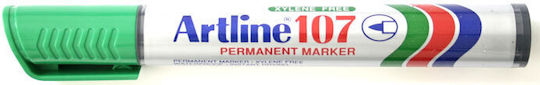 Artline Marker Permanent Artline 107 Corp Din Plastic Vârf Rotund 1.5mm Verde