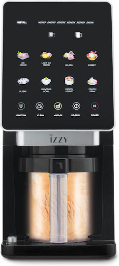 Izzy Italian Gelato Παγωτομηχανή 3x650ml Μαύρη