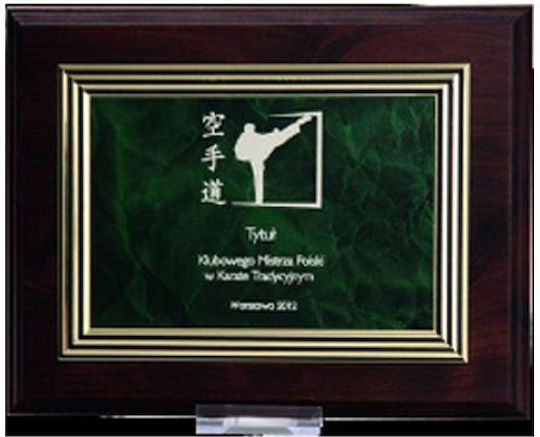 Plastic Diploma Engraving On A Gold Plate