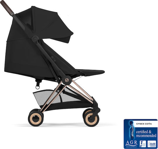 Cybex Coya Comfort Ρυθμιζόμενο Καρότσι 2 σε 1 Kατάλληλο για Nεογέννητο Sepia Black / Rosegold Frame 9.8kg