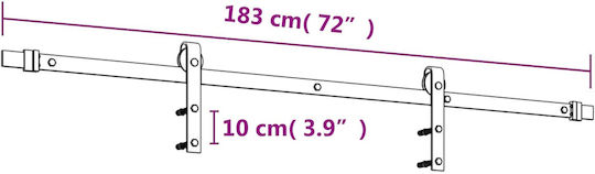 Συρόμενη Πόρτα Φυσικό Λευκό 90 X 210 Cm Μασίφ Ξύλο Πεύκου 3444932 Καφέ