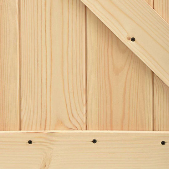 Sliding Door Natural White 80 x 210 cm Solid Pine Wood 3445023 Brown