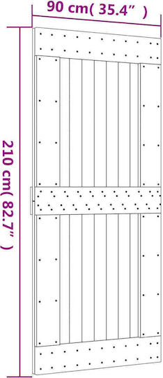 Ușă Glisantă Natural Alb 90 X 210 Cm 3445090 Maro