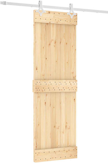 Sliding Door Natural White 70 x 210 cm 3445101 Brown